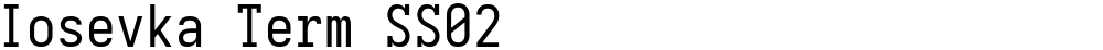 Iosevka Term SS02