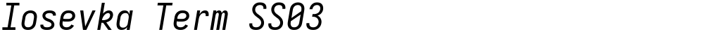 Iosevka Term SS03