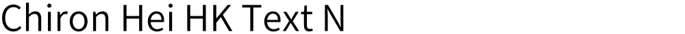 Chiron Hei HK Text N