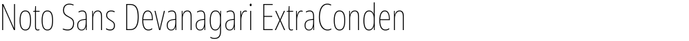 Noto Sans Devanagari ExtraCondensed Thin