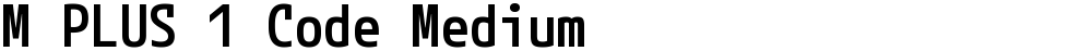 M PLUS 1 Code Medium