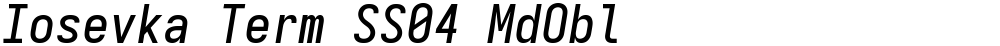 Iosevka Term SS04 MdObl