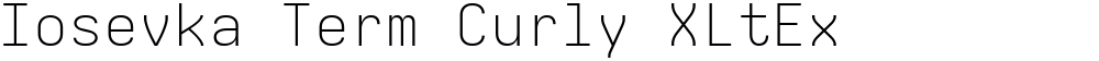 Iosevka Term Curly XLtEx