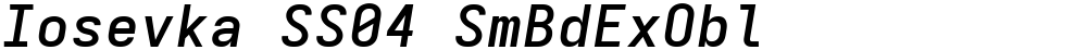 Iosevka SS04 SmBdExObl