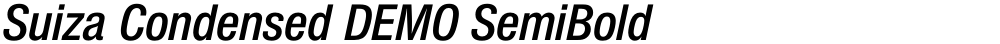 Suiza Condensed DEMO SemiBold
