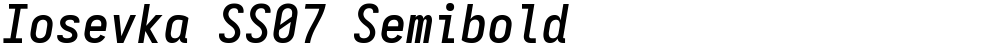 Iosevka SS07 Semibold