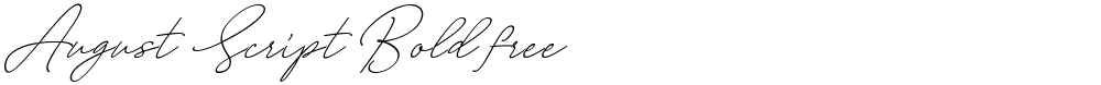 August Script Bold free