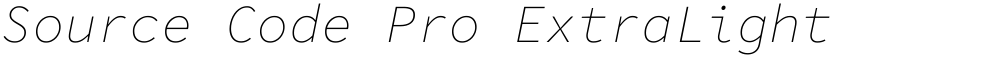Source Code Pro ExtraLight
