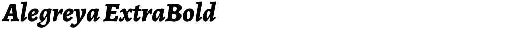 Alegreya ExtraBold