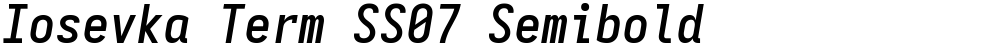 Iosevka Term SS07 Semibold