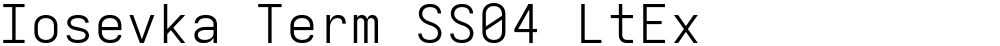 Iosevka Term SS04 LtEx