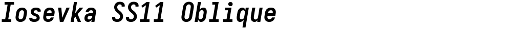 Iosevka SS11 Oblique