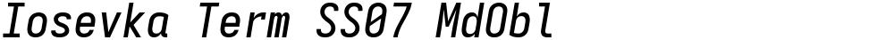 Iosevka Term SS07 MdObl