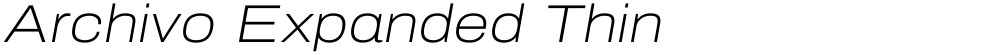 Archivo Expanded Thin