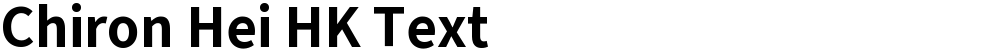 Chiron Hei HK Text