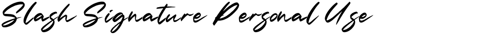 Slash Signature Personal Use