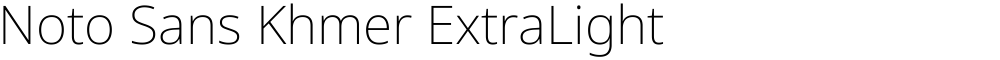 Noto Sans Khmer ExtraLight