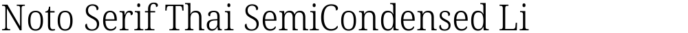Noto Serif Thai SemiCondensed Light