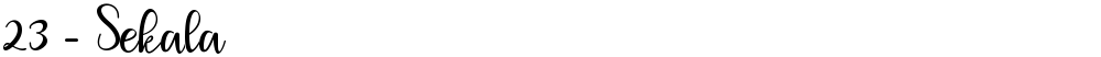 23 - Sekala