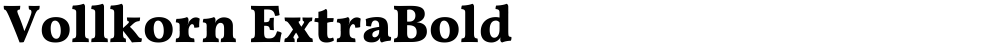 Vollkorn ExtraBold