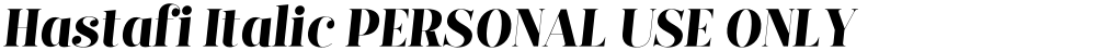 Hastafi Italic PERSONAL USE ONLY