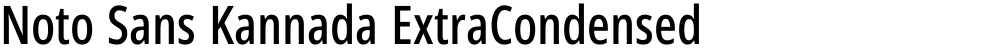 Noto Sans Kannada ExtraCondensed Medium