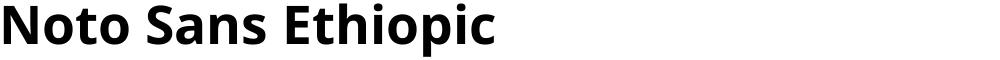 Noto Sans Ethiopic