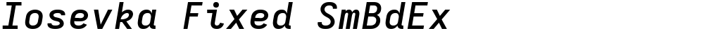 Iosevka Fixed SmBdEx