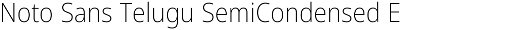 Noto Sans Telugu SemiCondensed ExtraLight