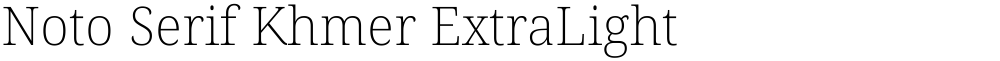 Noto Serif Khmer ExtraLight