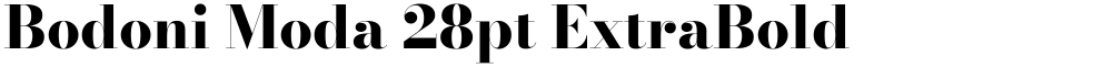 Bodoni Moda 28pt ExtraBold