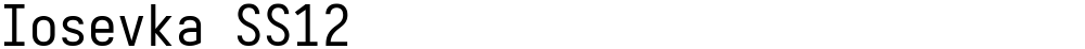 Iosevka SS12