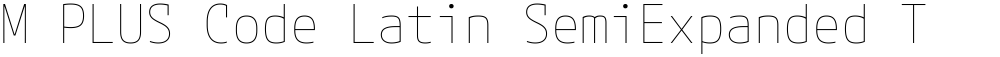 M PLUS Code Latin SemiExpanded Thin