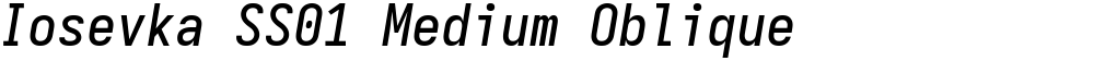Iosevka SS01 Medium Oblique