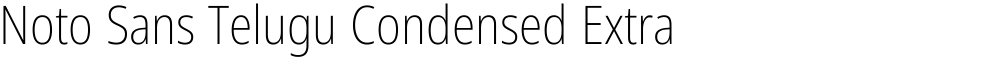 Noto Sans Telugu Condensed ExtraLight