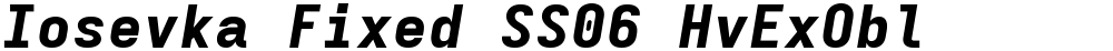 Iosevka Fixed SS06 HvExObl