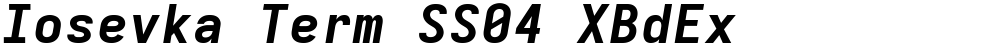 Iosevka Term SS04 XBdEx