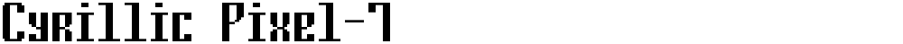 Cyrillic Pixel-7