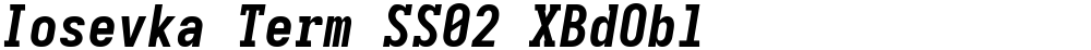 Iosevka Term SS02 XBdObl