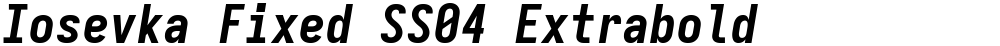 Iosevka Fixed SS04 Extrabold