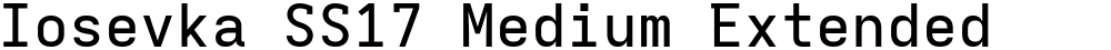 Iosevka SS17 Medium Extended