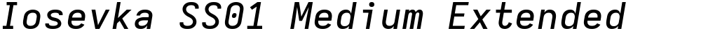 Iosevka SS01 Medium Extended