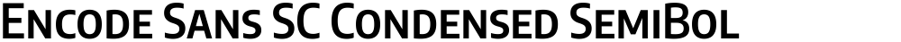 Encode Sans SC Condensed SemiBold