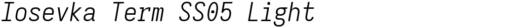 Iosevka Term SS05 Light