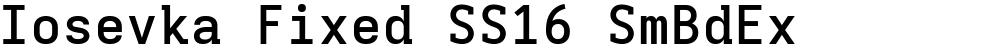 Iosevka Fixed SS16 SmBdEx