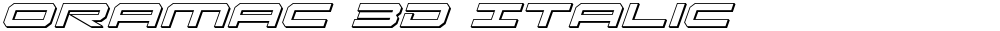 Oramac 3D Italic