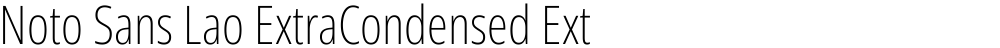 Noto Sans Lao ExtraCondensed ExtraLight
