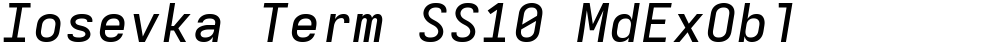 Iosevka Term SS10 MdExObl