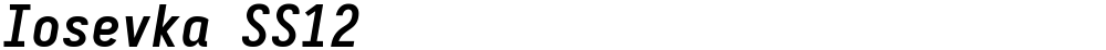 Iosevka SS12