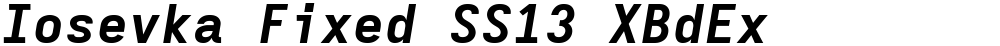Iosevka Fixed SS13 XBdEx